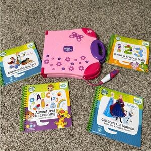 LeapStart Pink & Purple Learning System with Activity Books